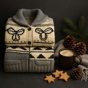 TNA Aritzia Lambswool Couples Cardigan Set